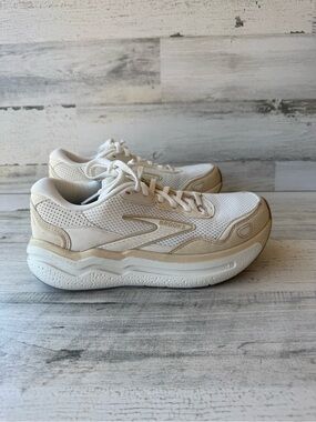 Brooks Women's Racing-Style Sneakers in White and Beige